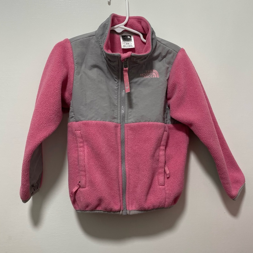 The North Face Pink and Gray Kids' Fleece Jacket